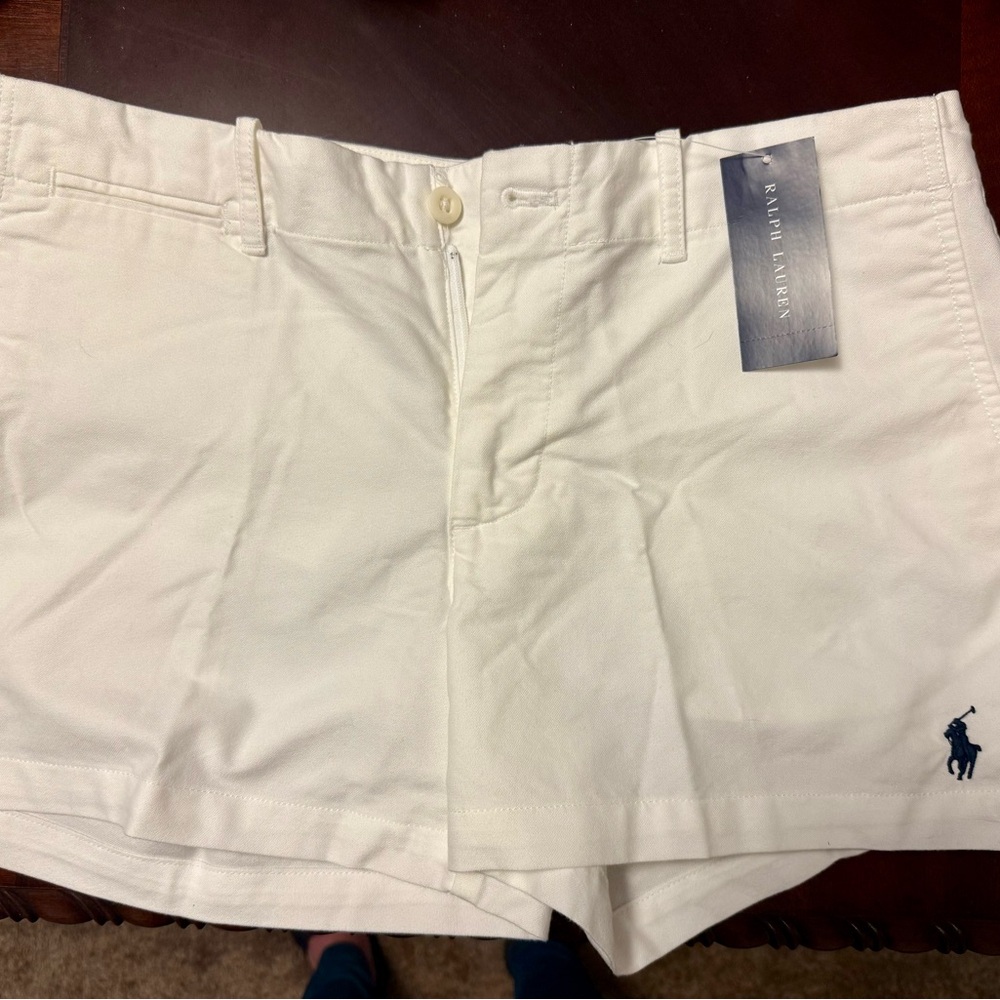 Ralph Lauren White Shorts Classic Design